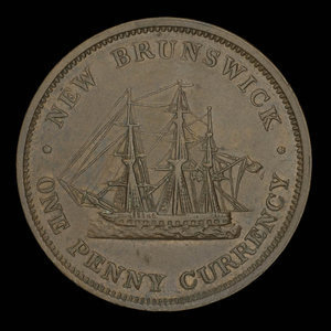 Canada, Province du Nouveau-Brunswick, 1 penny : 1854