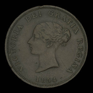 Canada, Province du Nouveau-Brunswick, 1 penny : 1854