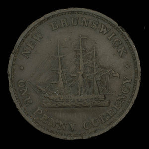 Canada, Province du Nouveau-Brunswick, 1 penny : 1854