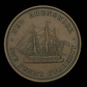 Canada, Province du Nouveau-Brunswick, 1 penny : 1854