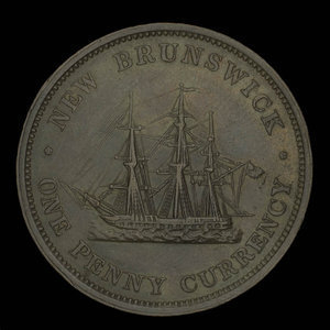 Canada, Province du Nouveau-Brunswick, 1 penny : 1854