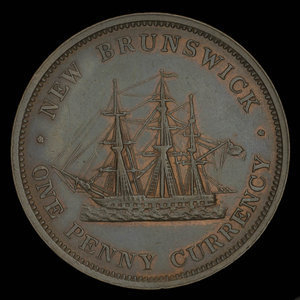 Canada, Province du Nouveau-Brunswick, 1 penny : 1854