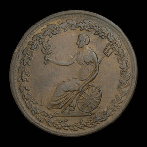 Canada, inconnu, 1/2 penny : 1814