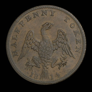 Canada, inconnu, 1/2 penny : 1814