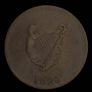 Canada, inconnu, 1/2 penny : 1820