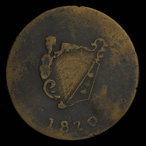 Canada, inconnu, 1/2 penny : 1820