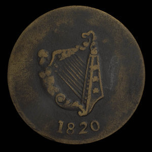 Canada, inconnu, 1/2 penny : 1820