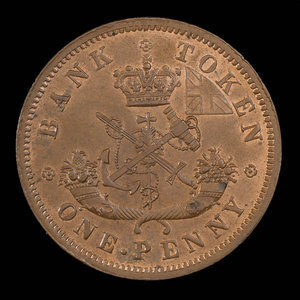Canada, Bank of Upper Canada (York), 1 penny : 1857