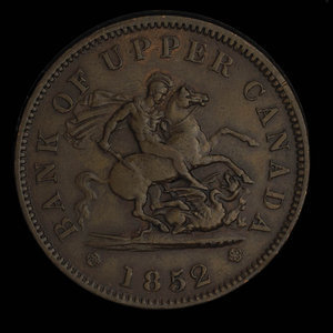 Canada, Bank of Upper Canada (York), 1 penny : 1852