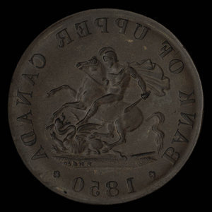 Canada, Bank of Upper Canada (York), 1/2 penny : 1850