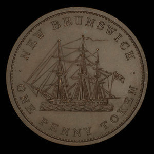 Canada, Province du Nouveau-Brunswick, 1 penny : 1843