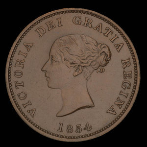 Canada, Province du Nouveau-Brunswick, 1 penny : 1854