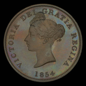 Canada, Province du Nouveau-Brunswick, 1 penny : 1854