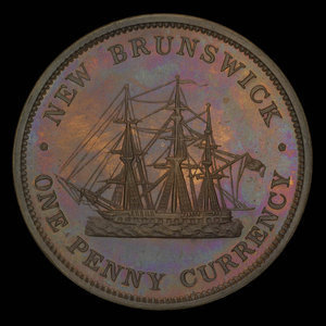 Canada, Province du Nouveau-Brunswick, 1 penny : 1854