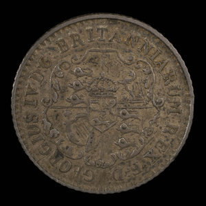 Grande-Bretagne, George IV, 1/16 dollar : 1822