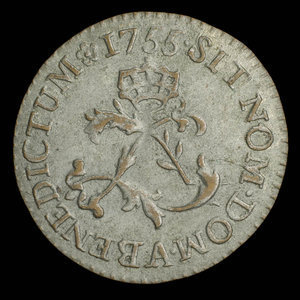 France, Louis XV, 2 sous : 1755