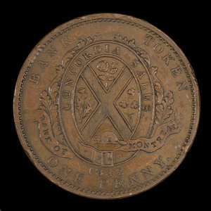 Canada, Banque de Montréal, 1 penny : 1842