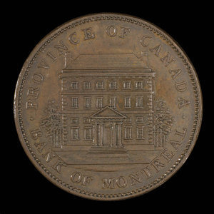 Canada, Banque de Montréal, 1 penny : 1842