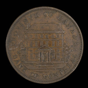 Canada, Banque de Montréal, 1 penny : 1842