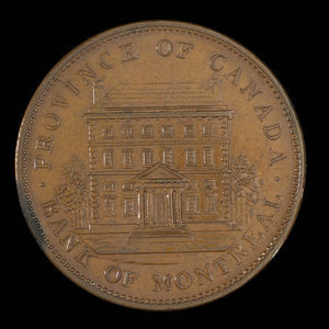 Canada, Banque de Montréal, 1 penny : 1842