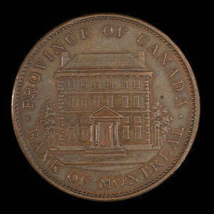 Canada, Banque de Montréal, 1 penny : 1842