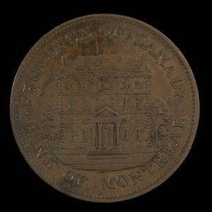 Canada, Banque de Montréal, 1/2 penny : 1842