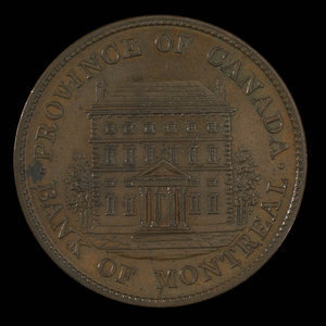 Canada, Banque de Montréal, 1/2 penny : 1842