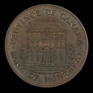 Canada, Banque de Montréal, 1/2 penny : 1844