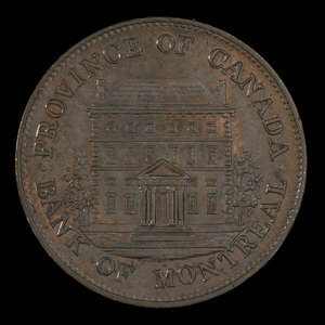 Canada, Banque de Montréal, 1/2 penny : 1844