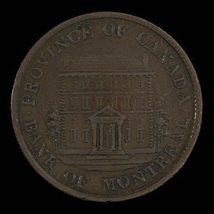 Canada, Banque de Montréal, 1/2 penny : 1844