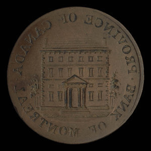 Canada, Banque de Montréal, 1/2 penny : 1844