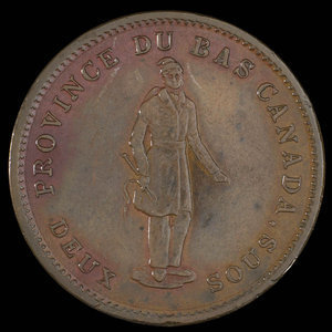 Canada, Banque de la Cité, 1 penny : 1837