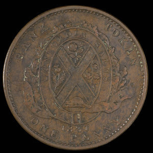 Canada, Banque de la Cité, 1 penny : 1837