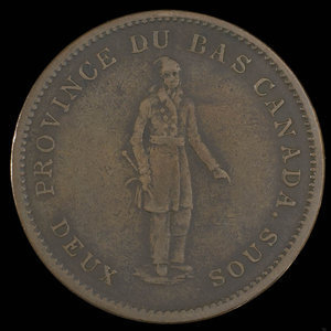 Canada, Banque de la Cité, 1 penny : 1837