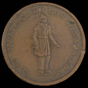 Canada, Banque de la Cité, 1 penny : 1837