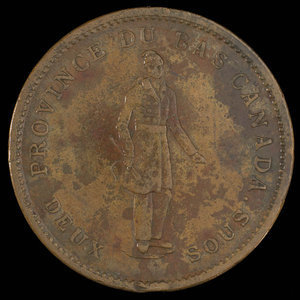 Canada, Banque de la Cité, 1 penny : 1837