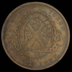 Canada, Banque de la Cité, 1 penny : 1837