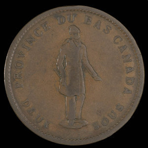 Canada, Banque de la Cité, 1 penny : 1837