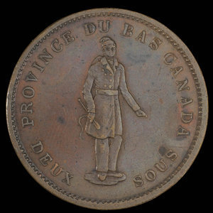 Canada, Banque de Québec, 1 penny : 1837