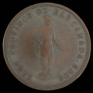 Canada, Banque de Québec, 1 penny : 1837