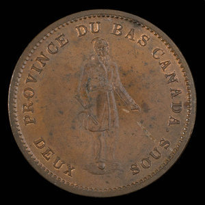 Canada, Banque de Québec, 1 penny : 1837