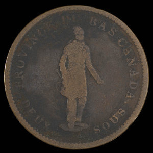 Canada, Banque de Québec, 1 penny : 1837