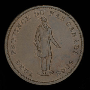 Canada, Banque de Québec, 1 penny : 1837