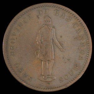 Canada, Banque de Québec, 1 penny : 1837