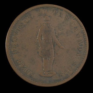 Canada, Banque de Québec, 1 penny : 1837