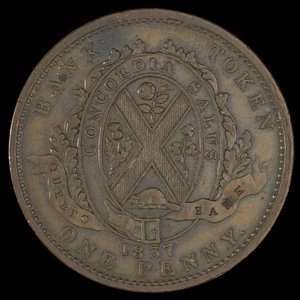 Canada, Banque de Québec, 1 penny : 1837