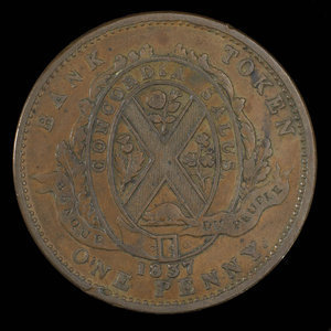 Canada, Banque du Peuple (People's Bank), 1 penny : 1837