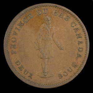 Canada, Banque de Montréal, 1 penny : 1837