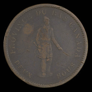 Canada, Banque de Montréal, 1 penny : 1837