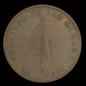 Canada, Banque de la Cité, 1/2 penny : 1837